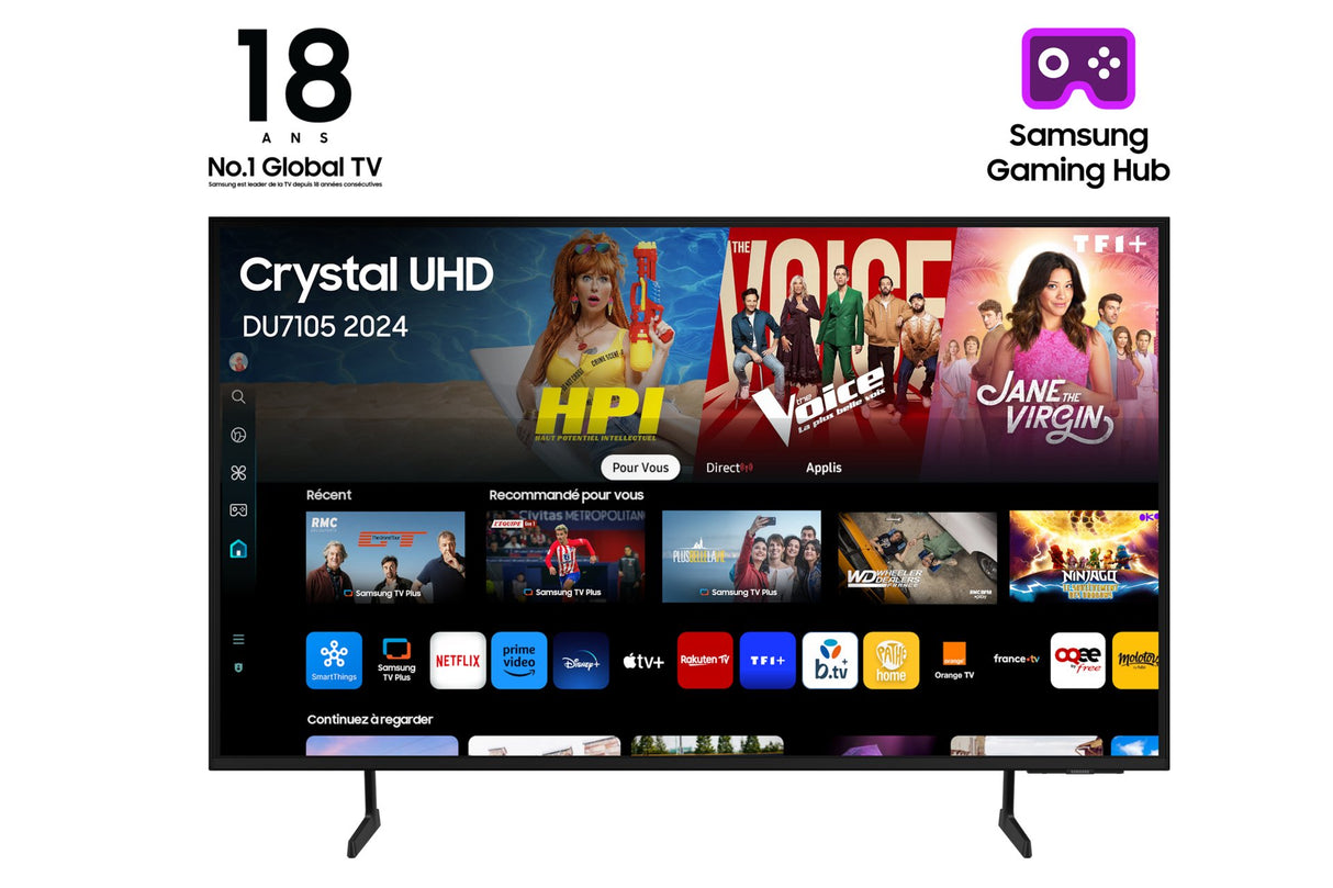 EAN 8806095491288 - Samsung DU7105 TU75DU7105K 190,5 cm (75") 4K Ultra HD Smart TV Wifi Negro imagen 1