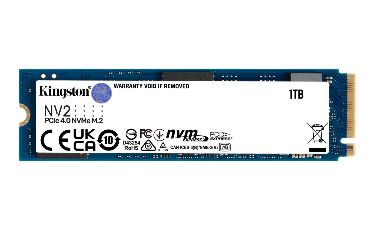 Disco Ssd Kingston Nv2 M.2 1tb Pcie G4x4 2280 Rw: 3500/2100mb/S, 320tbw Nvme