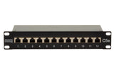 Patch Panel Digitus Cat5e 12port 1u Blindado, Negro, 10 ''