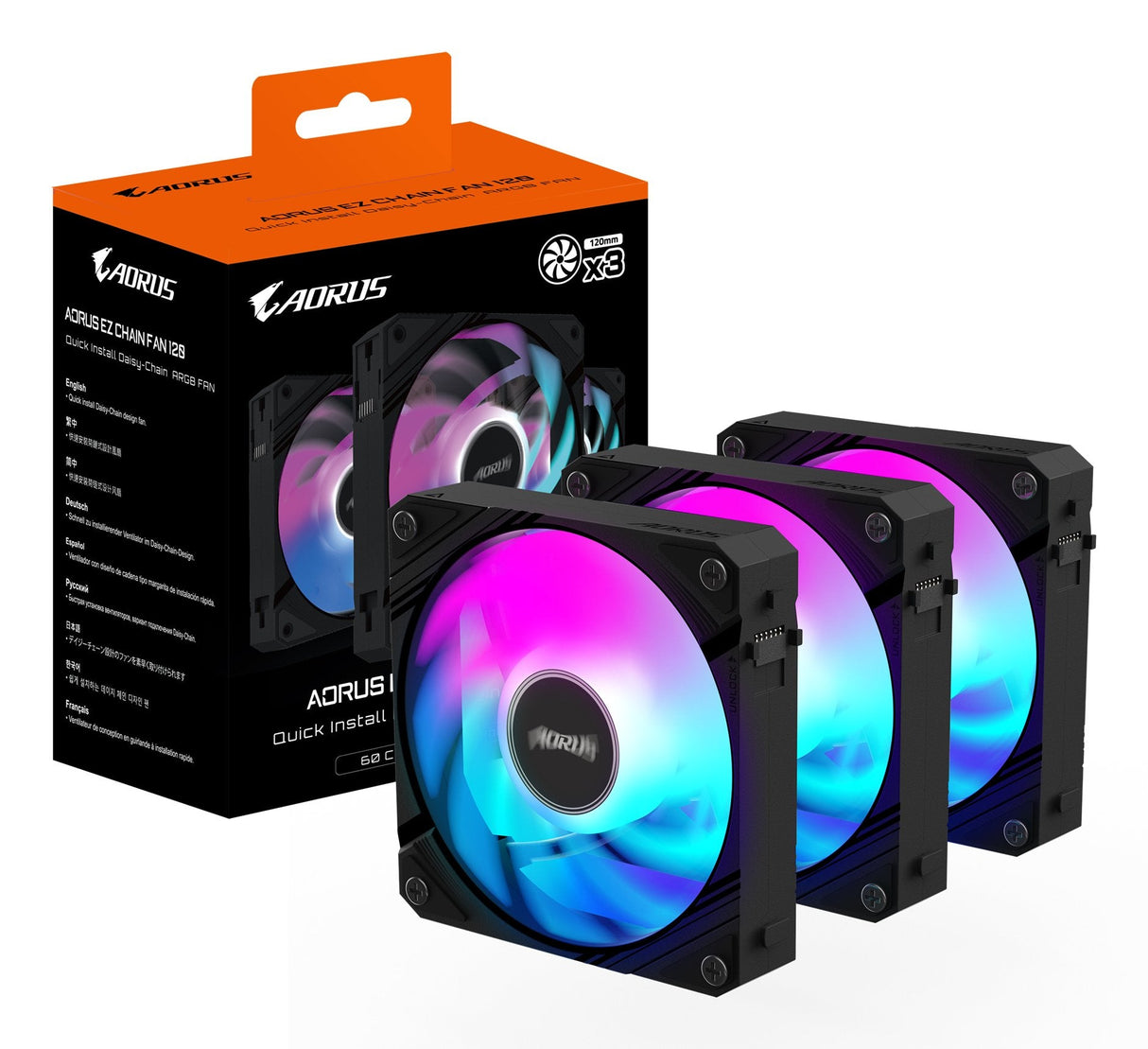 Case Acc Gbt Fan Aorus Ez Chain Fan 120 (3p)