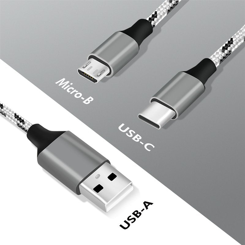Kabel Usb2.0 A/M Do Micro Usb + Usb-C, 1.2m