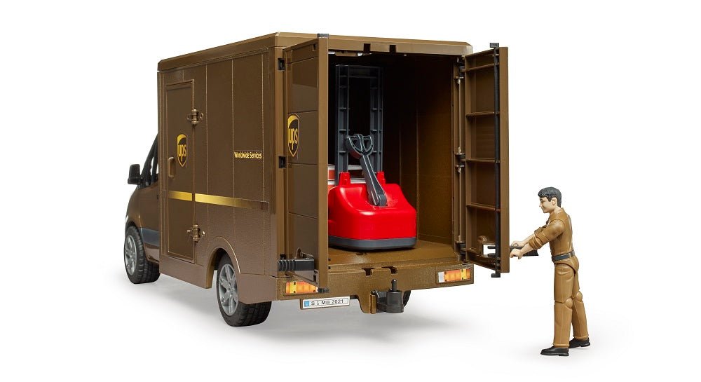 Camion Ups Bruder Mb Sprinter Con Conductor Y Accesorios, 02678