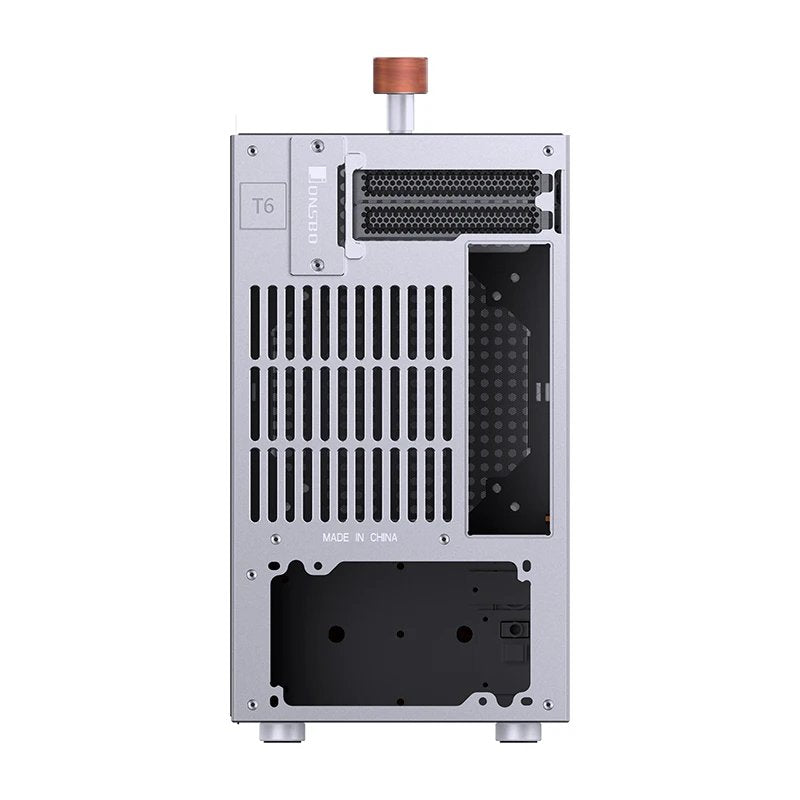 Jonsbo T6 Pc Carcasa, Mini-Tower, Mini-Itx, Tempered Glass, Madera - Plateado
