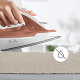 Tefal Virtuo 30 Fv2c40e0 Plancha Plancha Vapor-Seco Suela De Cerámica 2000 W Durazno, Blanco