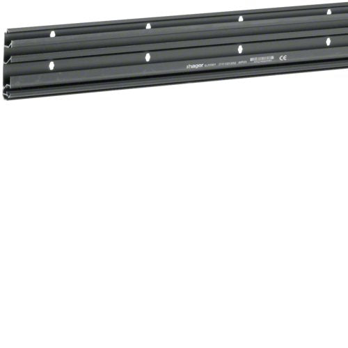 Hager Sockelleistenkanal- Sl200801 Unterteil 3kammern Pvc 20x80mm Schwarz