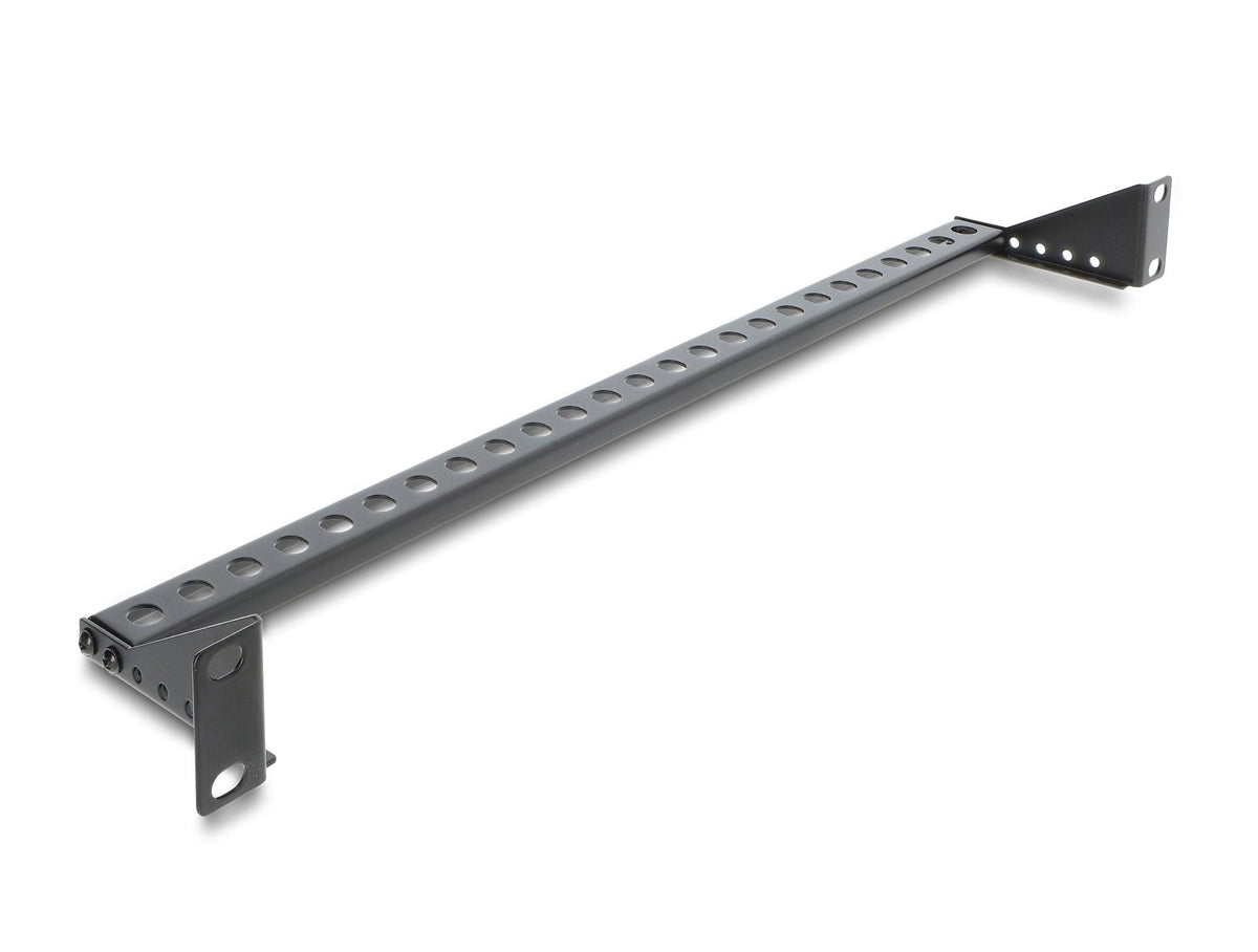 Delock 19? 1 He Organizador De Cables Panel Carril De Sujeción De Cables Profundidad Ajustable 40 - 90 Mm Negro