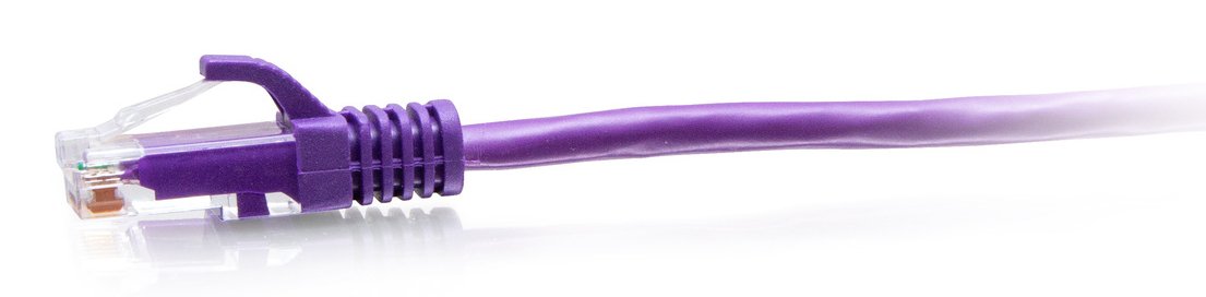 C2g 1ft (0.3m) Cat6a Snagless Unshielded (Utp) Slim Ethernet Network Patch Cable Purple Cable De Interconexión Rj-45 (M) A Rj-45 (M) 30 Cm 4.8 Mm Utp Cat 6a Moldeado Sin Enganches Púrpura