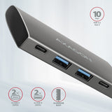 EAN 8595247905437 - Axagon HMC-4G2 hub de interfaz USB 3.2 Gen 2 (3.1 Gen 2) Type-C 10000 Mbit/s Gris imagen 4