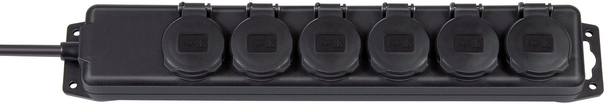 Regleta Brennenstuhl Ip44, 6 Vías H07rn-F 3g1.5 2m, Negro