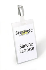 Durable Portanombres Para Identificación 90x60mm Con Clip Giratorio Pack 25 Ud