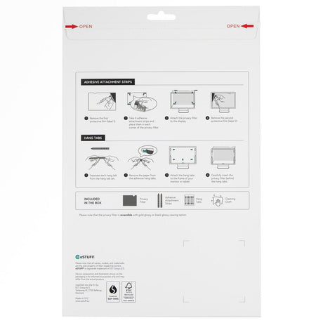 EAN 5704174983699 - eSTUFF GLBG11257145 filtro para monitor 29,5 cm (11.6") Portátil Filtro de privacidad para pantallas sin  imagen 2