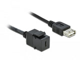 Delock 86384 Módulo Keystone Usb 2.0 C Hembra > Usb 2.0 A Hembra Con Cable