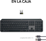 Teclado Español Logitech Mx Keys S Inalámbrico Bluetooth Qwerty Grafito
