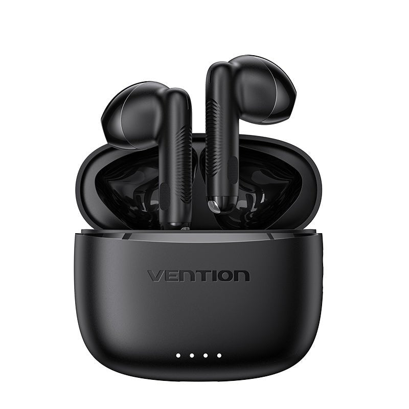 Auriculares Bluetooth Vention Elf E03 Nbhb0 Con Estuche De Carga Autonomía 6h Negros