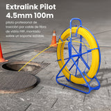 Extralink Pilot 4.5mm 100m  Varilla De Tracción De Cable  Fibra De Vidrio Frp, D. 4.5mm, L. 100m, Amarillo