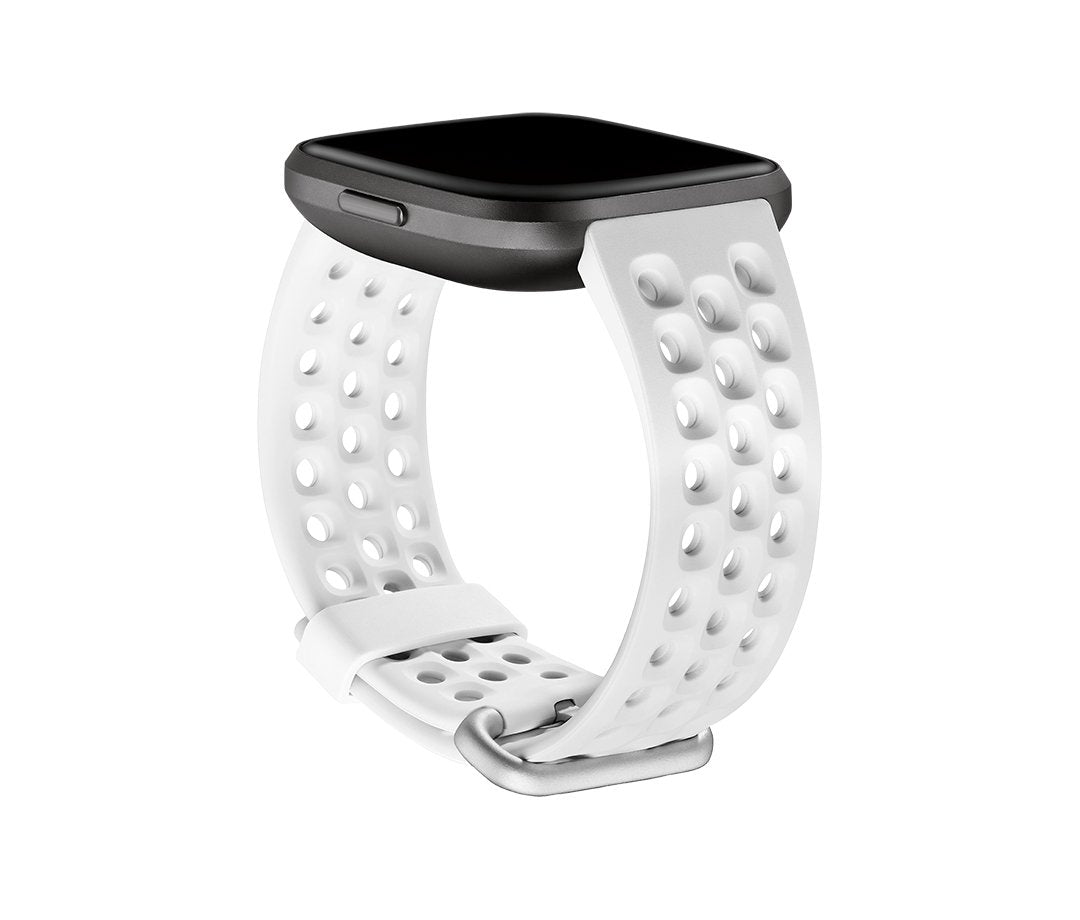 Correa Fitbit Fb171sbwts, Fitbit, Blanco, Aluminio, Elastómero, S, Versa 2, 180 - 220 Mm