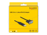 Delock Usb 2.0 A Seriell Rs-232 Adaptador Sub-D 9 Hembra Con Tornillos Kompaktem