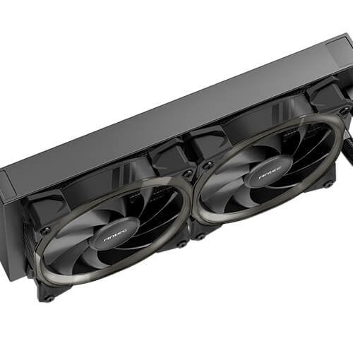 Antec Vortex 240 Argb Aio Liquid Cpu Cooler, Universal Socket, 240mm Radiator, Pwm 2000rpm Fusion Argb Cooling Fans, Addressable Rgb Led Lighting With Suspended Spiral Pump Head Design