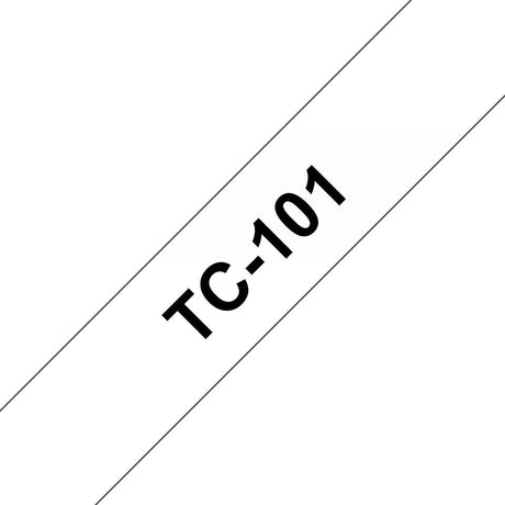 EAN 4977766050487 - Brother TC-101 cinta para impresora de etiquetas Negro sobre transparente imagen 1