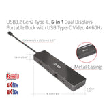Club3d Usb-C Dock > Hdmi Usb-C 8k 2xusb Usb-C Pd100w Rj45 Retail