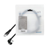 Cable Logilink Usb-C 2.0m W Oplocie Katowy Negro