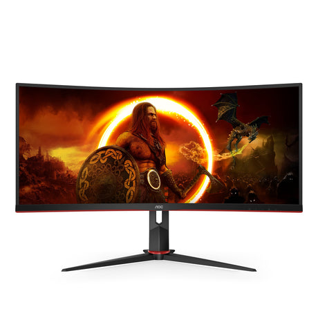 EAN 4038986117005 - AOC G2 CU34G2X/BK LED display 86,4 cm (34") 3440 x 1440 Pixeles Quad HD Negro, Rojo imagen 3