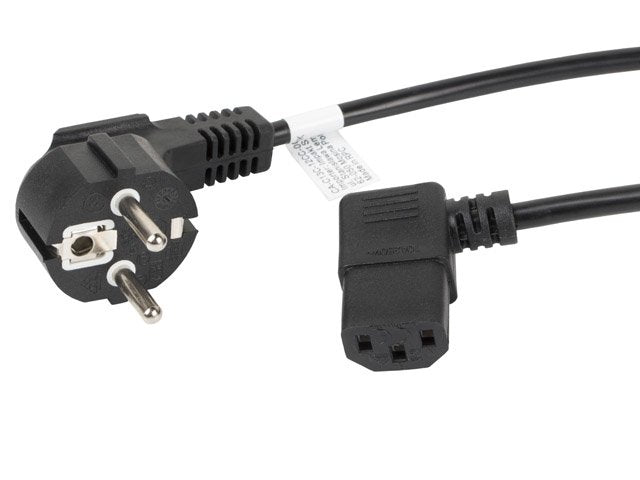 Lanberg Cable De Alimentacion Ca-C13c-12cc-0018-Bk Conectores Schuko / Iec320 C13 Acodado 1.8 Metros
