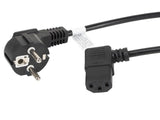 Lanberg Cable De Alimentacion Ca-C13c-12cc-0018-Bk Conectores Schuko / Iec320 C13 Acodado 1.8 Metros