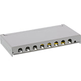 Patch Panel Inline Cat.6a 0.5u 8 Puertos, Montaje En Mesa/Pared, Gris Claro, Ral7035