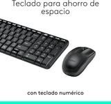 Teclado Ingles + Raton Logitech Mk220 Wireless Negro 920-003161