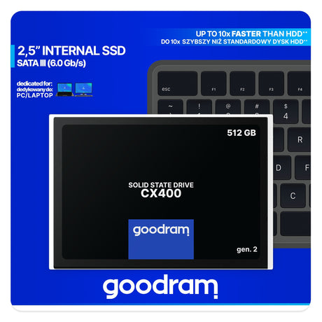 EAN 5908267923450 - Goodram CX400 gen.2 512 GB 2.5" Serial ATA III 3D TLC NAND imagen 7