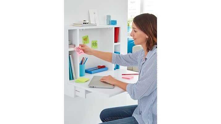 Tesa 56001 Nota Autoadhesiva Rectángulo Verde, Rosa, Amarillo 80 Hojas