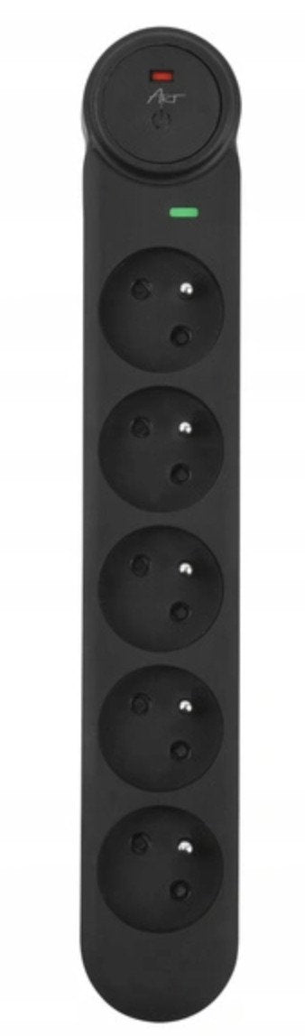 EAN 5906721173014 - ART F2115 base múltiple 5 m 5 salidas AC Interior Negro imagen 10