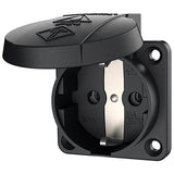 Mennekes 16a2p+E 230v Negro 11032 Schuko-Anbau-Toma De Corriente F. Baustromvert