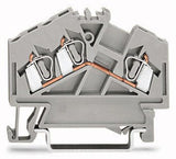 Wago 280-641 3-Leiter-Durchgangsklemme, 2,5 Mm,Mittige Beschriftung,Grau