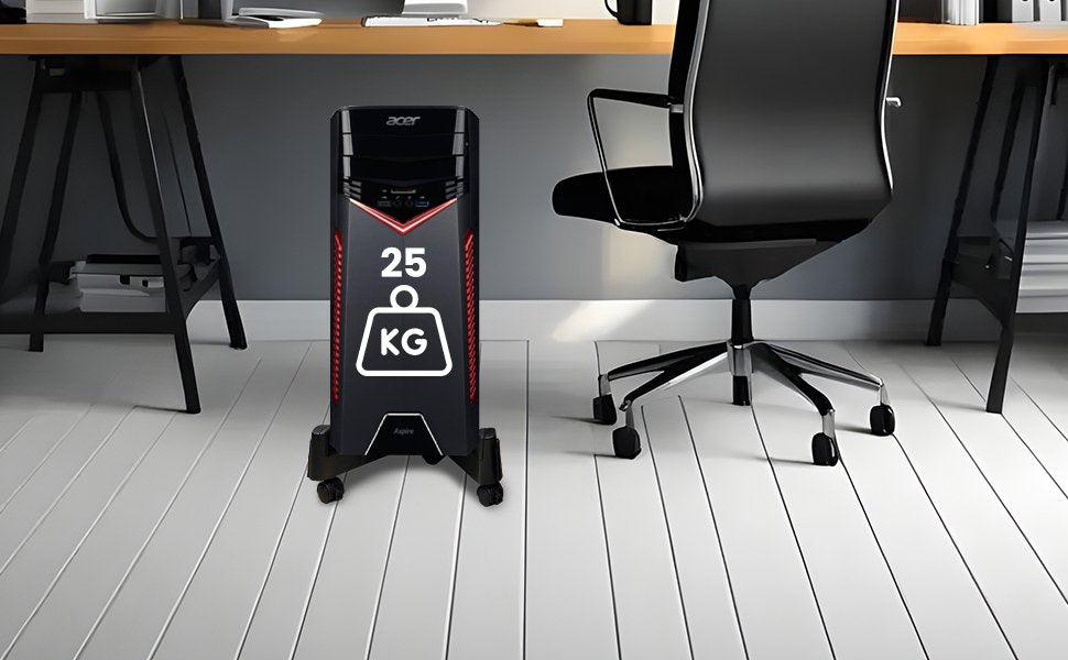 Ewent Ew1292 Soporte Movil Para Cpu - Evita La Electricidad Estatica Y Las Marcas - Ajustable Hasta 25 Cm - Hasta 25 Kg