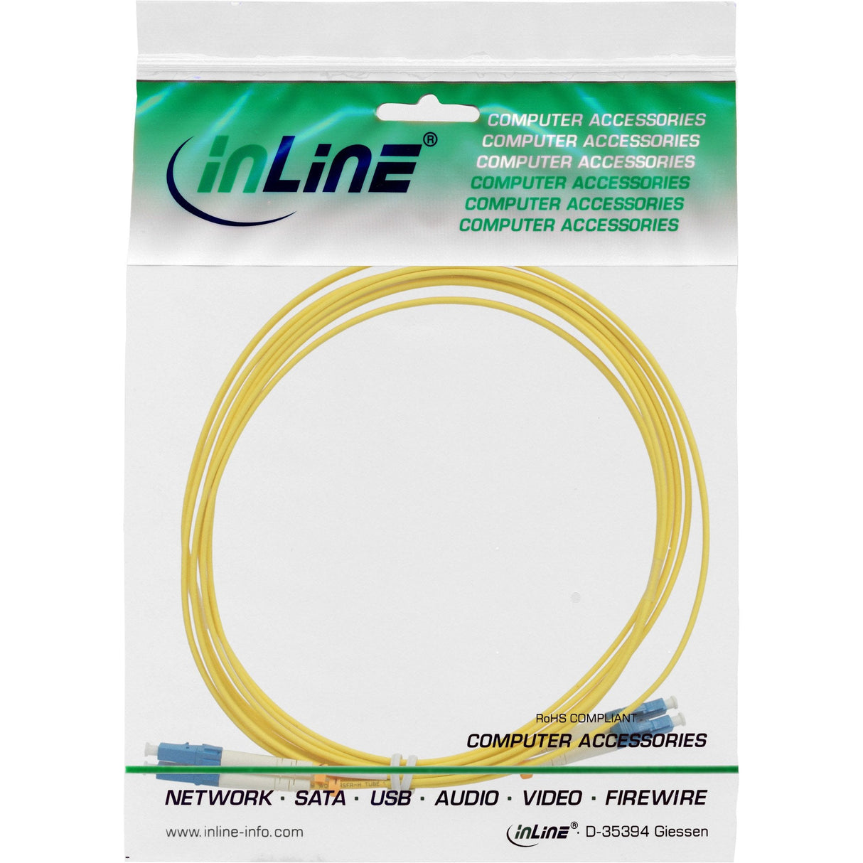 Cable Dúplex De Fibra Óptica Inline Lc/Lc 9/125 ?M Os2 0,5 M