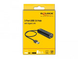 Delock Hub Usb 3.0 3 Port Extern + 1 X Gigabit Lan Port