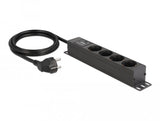 EAN 4043619668182 - DeLOCK 66818 limitador de tensión Negro 4 salidas AC 220 - 250 V 1,5 m imagen 2