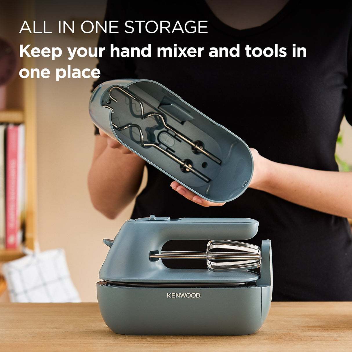 Kenwood Handmixer Quickmix Go Storm Blue (Gris, 350 Watt) 0w22210034