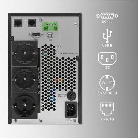 EAN 5901878522814 - Qoltec 52281 sistema de alimentación ininterrumpida (UPS) Doble conversión (en línea) 2 kVA 2000 W 3 sali imagen 6