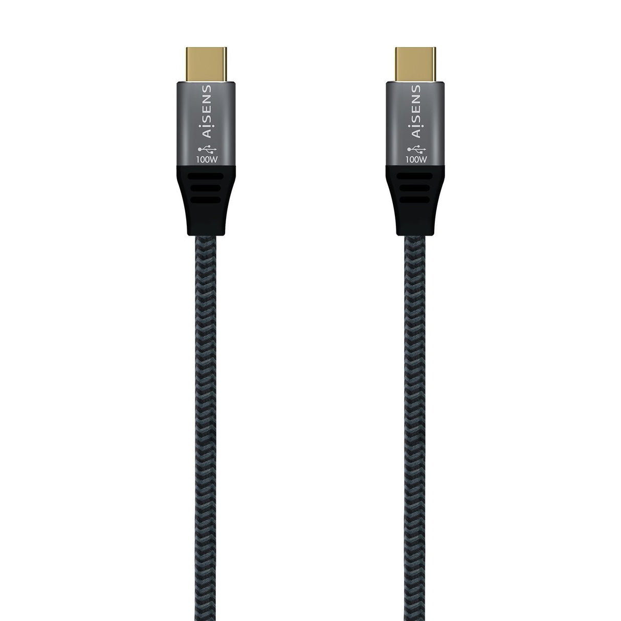 Aisens Cable Usb 2.0 Aluminio 5a 100w E-Mark - Usb-C/M-Usb-C/M - 2m - Gris