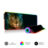 Alfombrilla/Tapete Leon Xl Rgb Subblim 80x30cm/ Iluminacion Rgb/ Base Antideslizante