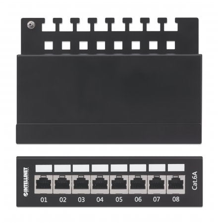 Intellinet 8-Port Cat6a Patchpanel Ftp Desktop Negro