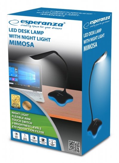 EAN 5901299942376 - Esperanza ELD105K lámpara de mesa 3 W LED Negro imagen 4