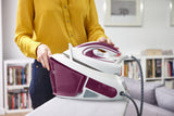 Tefal Express Anti-Calc Sv8054 Estación Plancha Al Vapor 2800 W 1,8 L Suela De Durilium Púrpura, Blanco