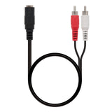 EAN 8433281005051 - Nanocable 10.24.1301 cable de audio 1,5 m 2 x RCA 3,5mm Negro imagen 1