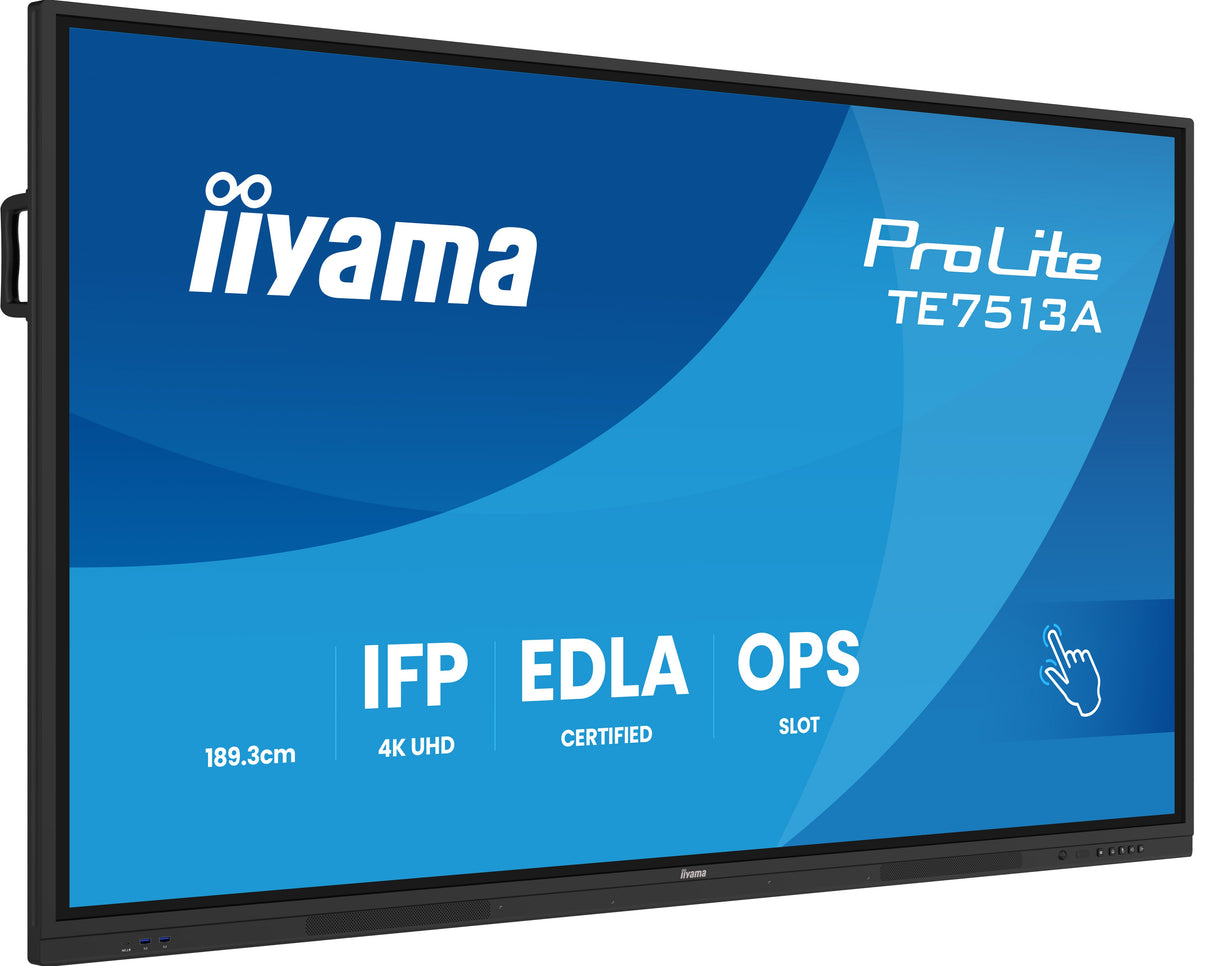 EAN 4948570128129 - iiyama TE7513A-B3AG pantalla de señalización Panel plano interactivo 190,5 cm (75") LCD Wifi 500 cd / m²  imagen 4