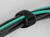 Delock Klett-Cablebinder Mit Schlaufe Und Befestigungsöse L 190 X B 25 Mm Schwarz 5 Stück