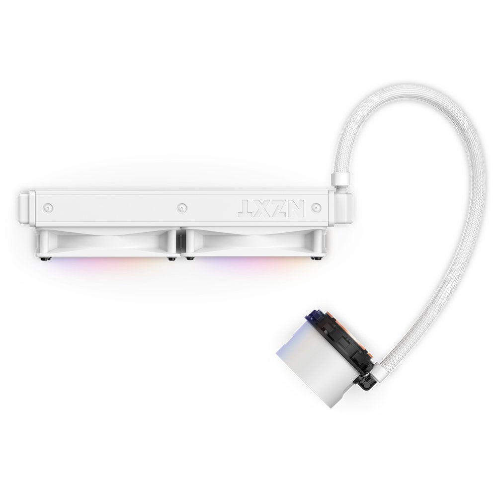 Refrigerador Liquido Cpu Nzxt Kraken 240 Rgb 2x120 Blanco Vent Rgb Display Lcd